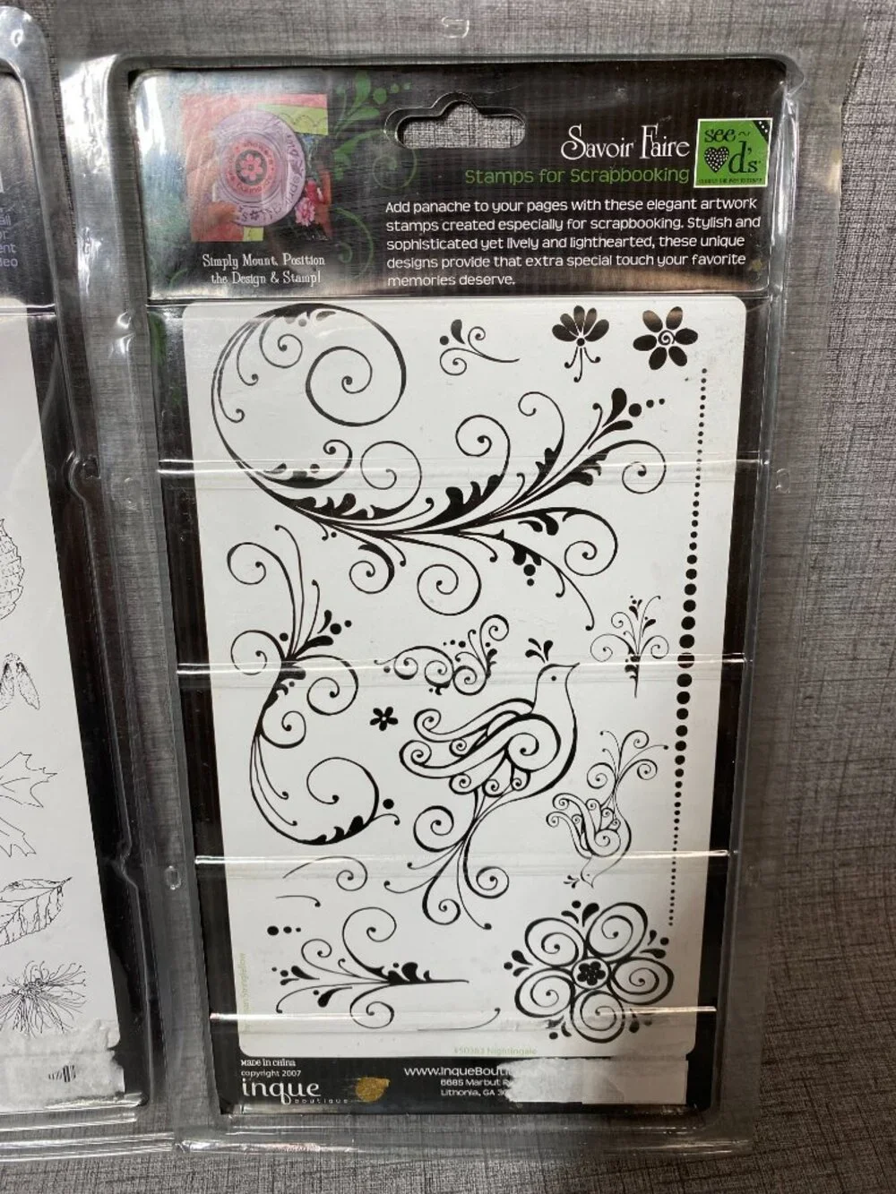 D's Sugar Shoppe Rubber Cling Stamp Sets 3Pc Lot New Old Stock 2007